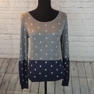 Super Soft and Cozy Polka Dot Sweater Large Gray